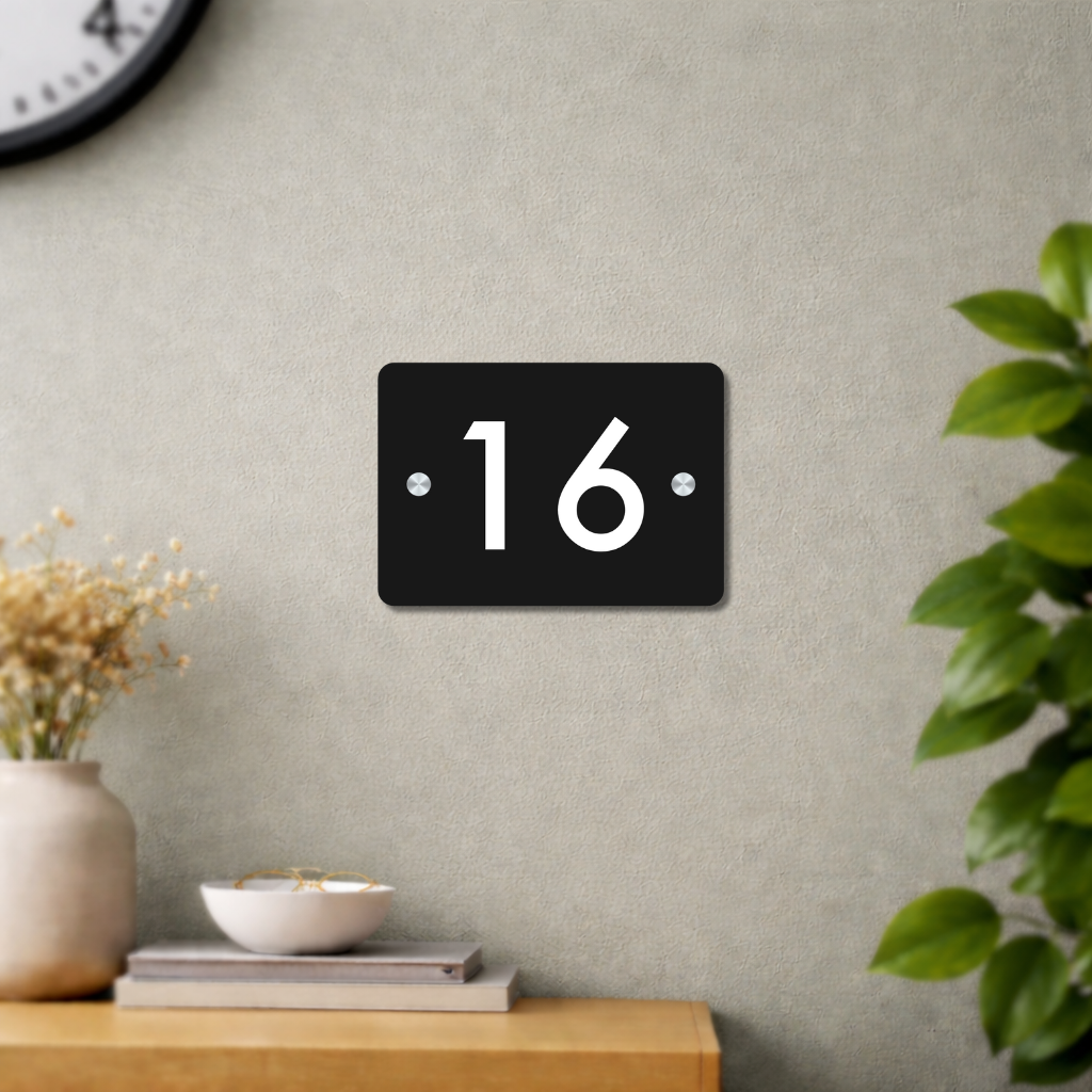 House Number/Name Plate - (Matte Black)