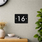 House Number/Name Plate - (Black Granite Stone Effect)