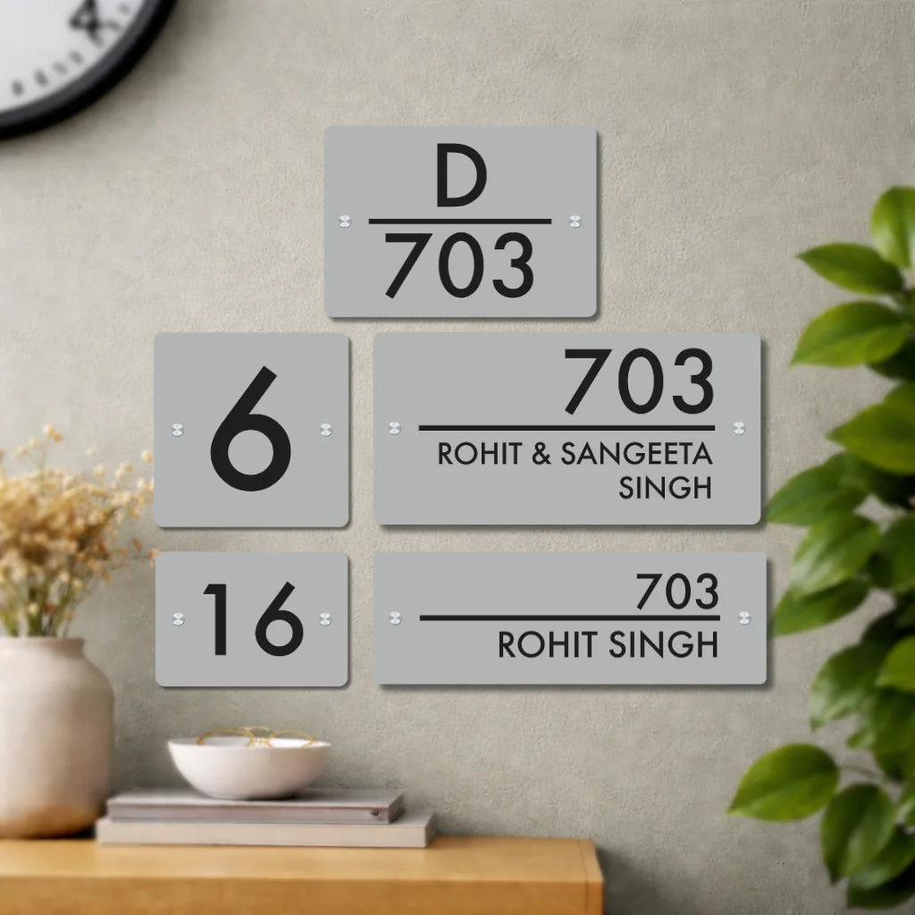 House Number/Name Plate - ( Frosted White )