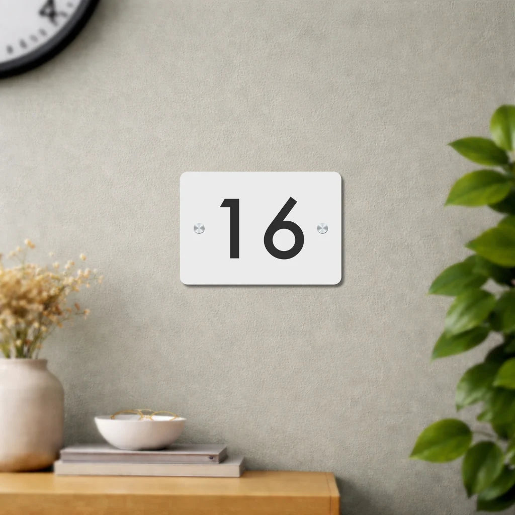 House Number/Name Plate - (White)
