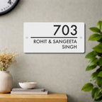 House Number/Name Plate - (White)