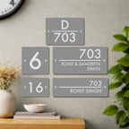 House Number/Name Plate - (Glossy Grey)