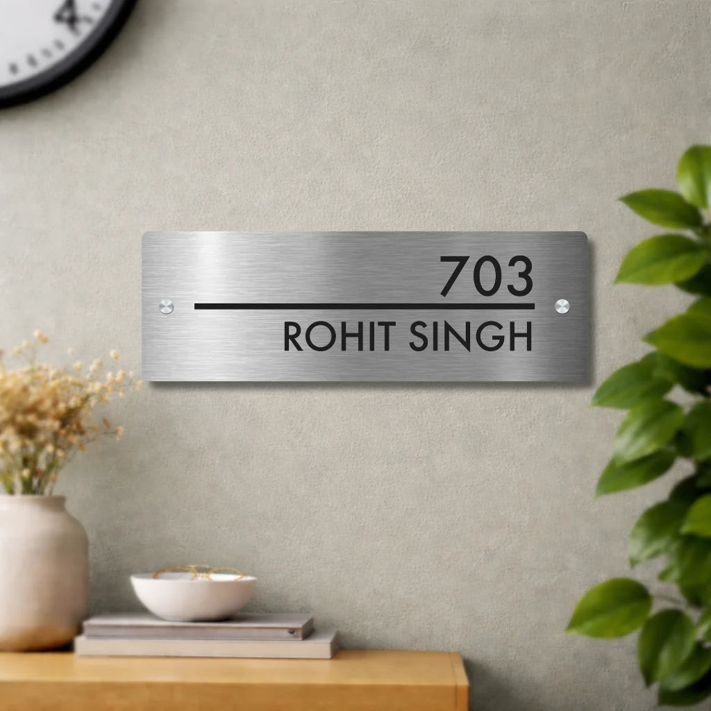 House Number/Name Plate - (Stainless Steel)