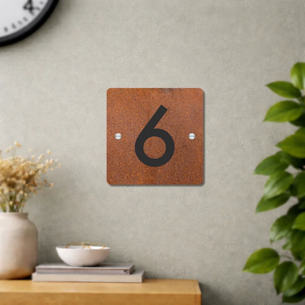 House Number/Name Plate - (Rusty Effect)