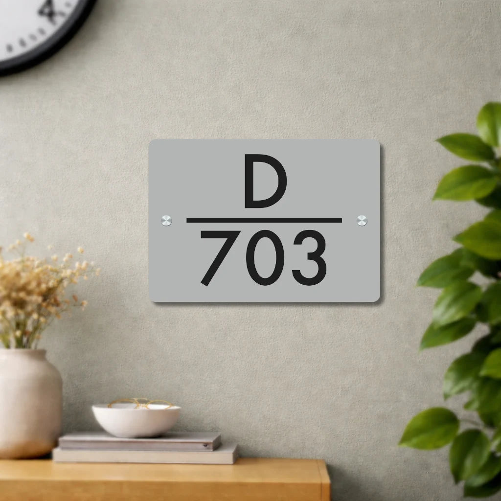House Number/Name Plate - ( Frosted White )