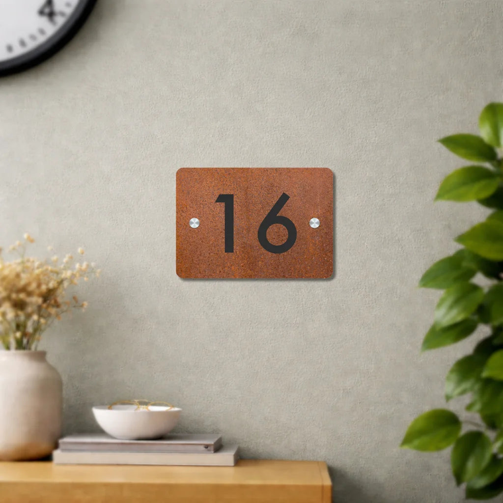 House Number/Name Plate - (Rusty Effect)