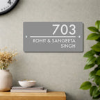 House Number/Name Plate - (Glossy Grey)