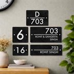 House Number/Name Plate - (Black Granite Stone Effect)