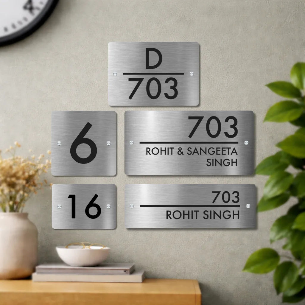 House Number/Name Plate - (Stainless Steel)