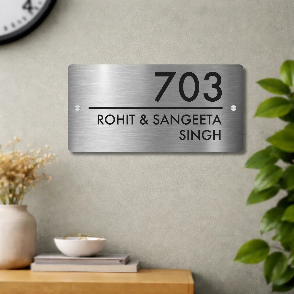 House Number/Name Plate - (Stainless Steel)