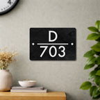 House Number/Name Plate - (Black Granite Stone Effect)