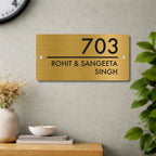 House Number/Name Plate - (Gold Stainless Steel)