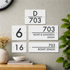 House Number/Name Plate - (White)