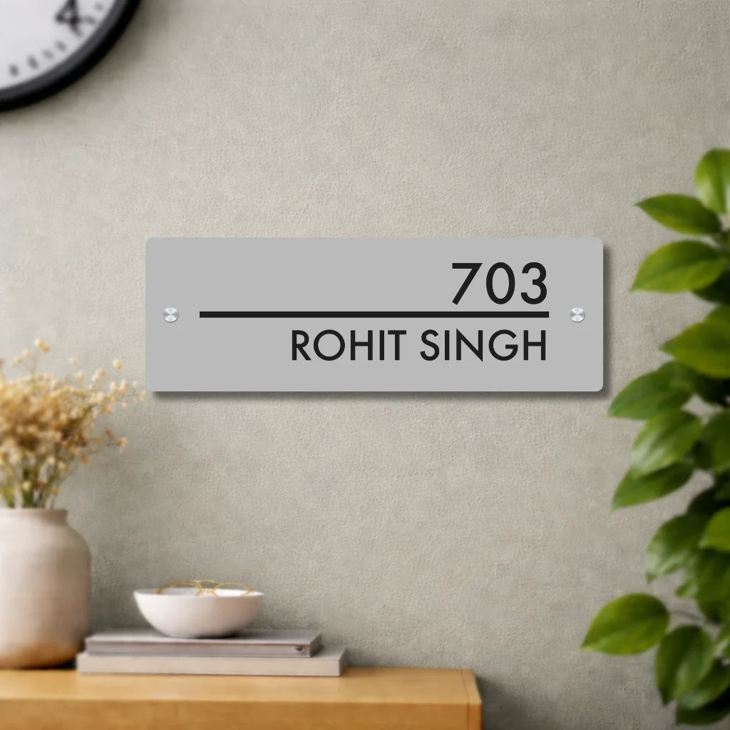 House Number/Name Plate - (Matte White)