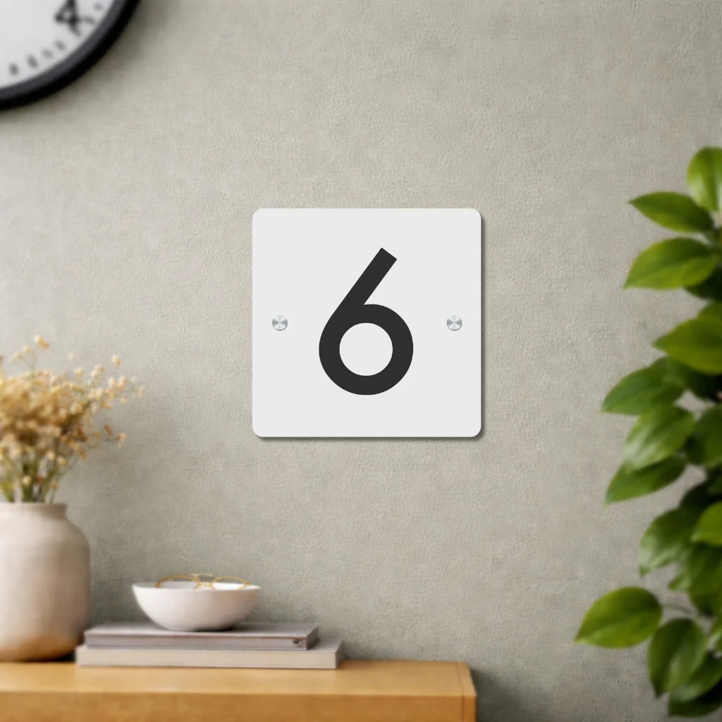 House Number/Name Plate - (White)